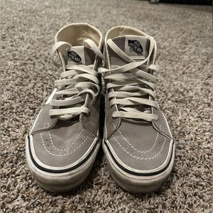 Gently Used Gray and White Sk8-Hi Tapered Womens 6.5 Vans
